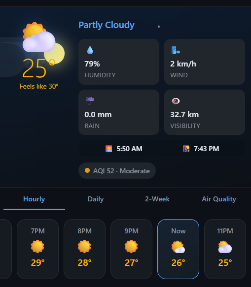 WeatherNow